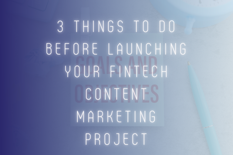 fintech content marketing project